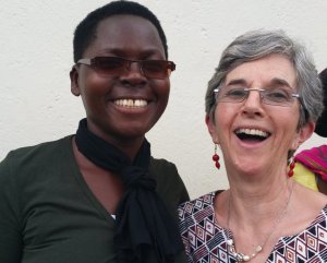 Team member Hilary with translator Alice