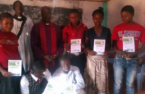 Certificates being awarded in Kowezi